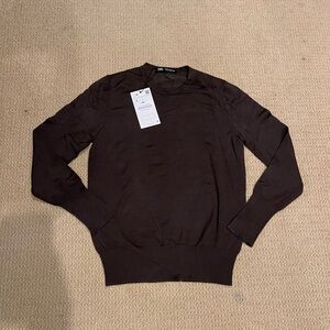 Zara women's dark green knit Sweater size    S